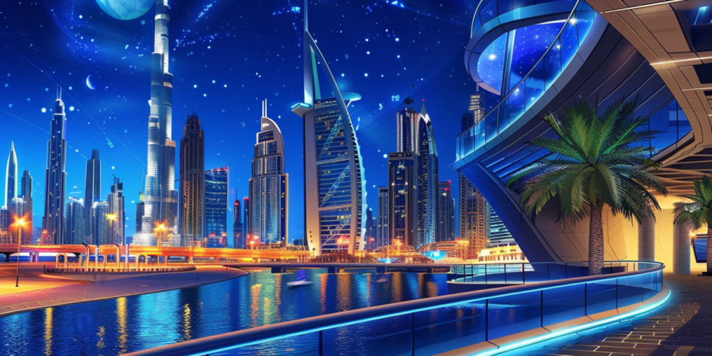 View of Dubai's Futuristic Skyline: A Vision of Tomorrow Rami Maki