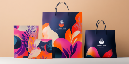 "Vibrant Packaging Design With Bold Colors, Organic Shapes, And Botanical Motifs, Showcasing Modern Elegance And Functionality."