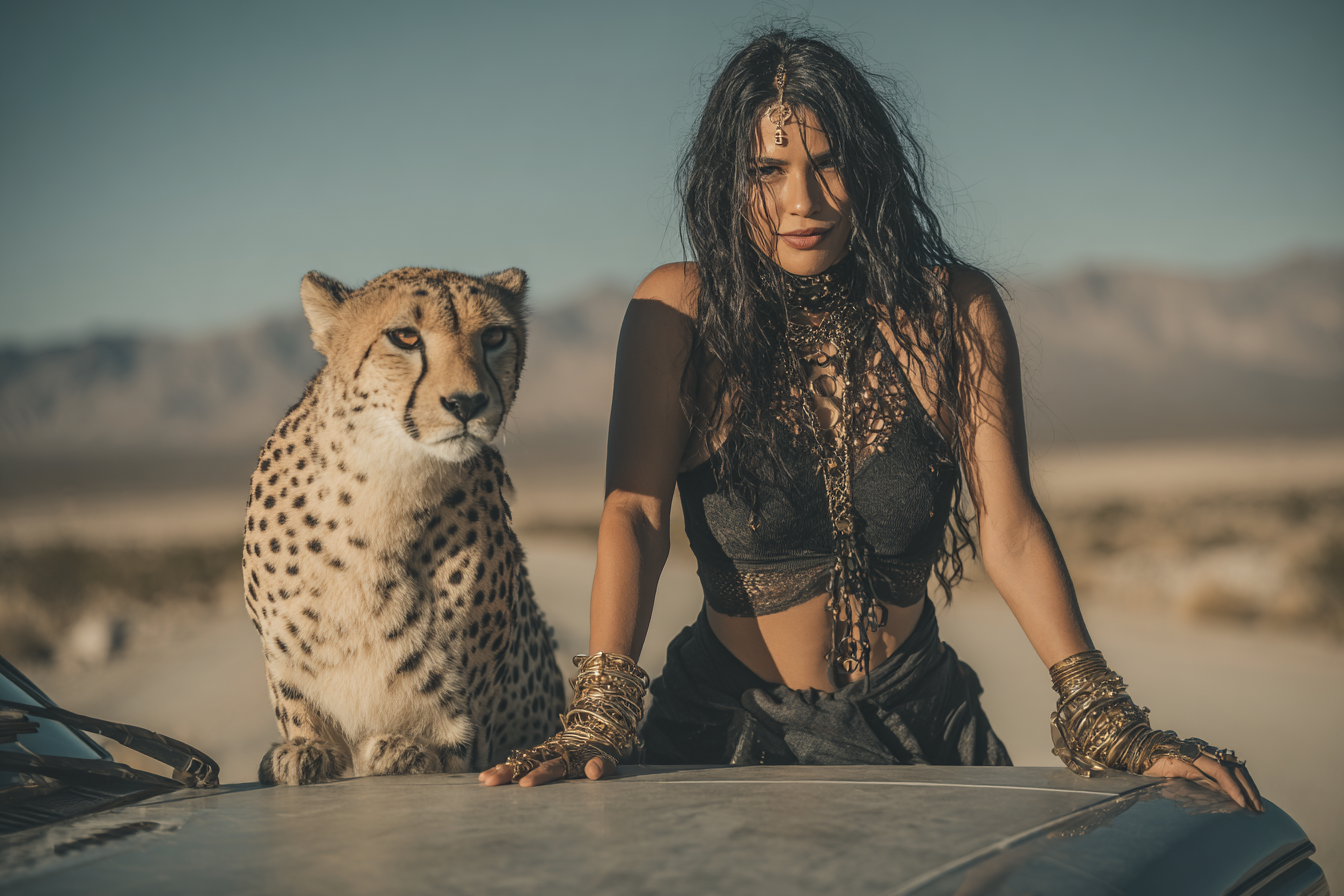 Cinematic Desert Oasis Cheetah Companion cinematic-desert-oasis-cheetah-companion